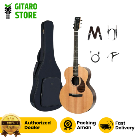 Gitar Akustik Elektrik Gitar Enya X1 Pro Max Ea Sp1eq Natural + Effect