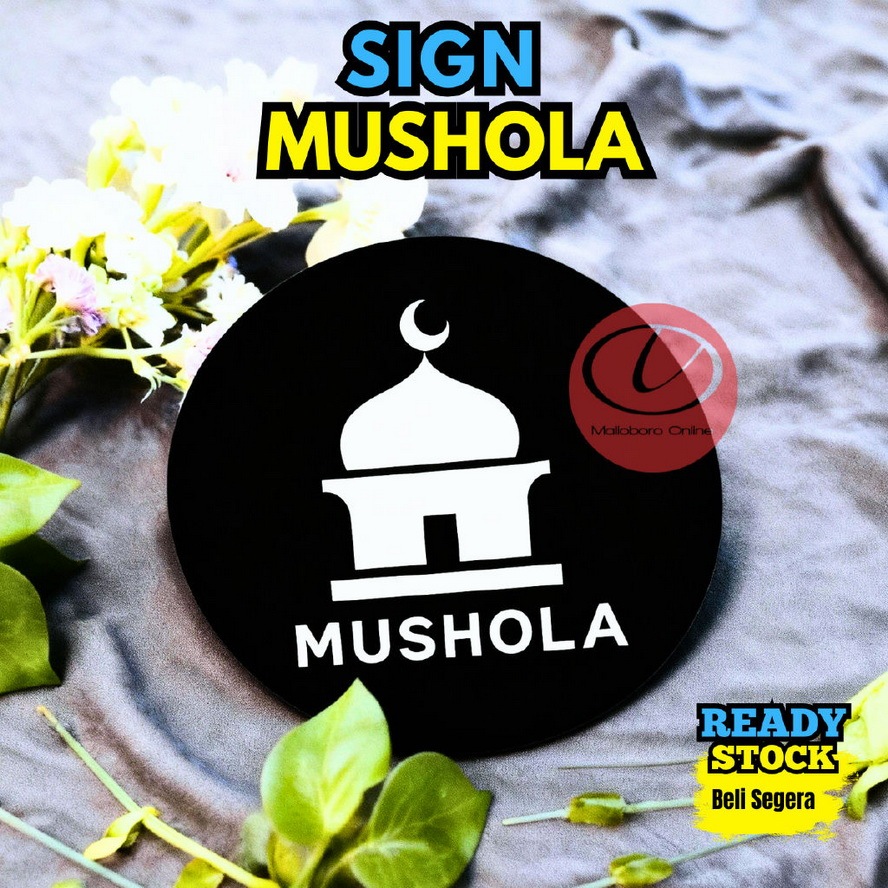 Sign Musholla | Tulisan Musholla Papan Tulisan Musholla Bahan Akrilik Simple Minimalis 0075