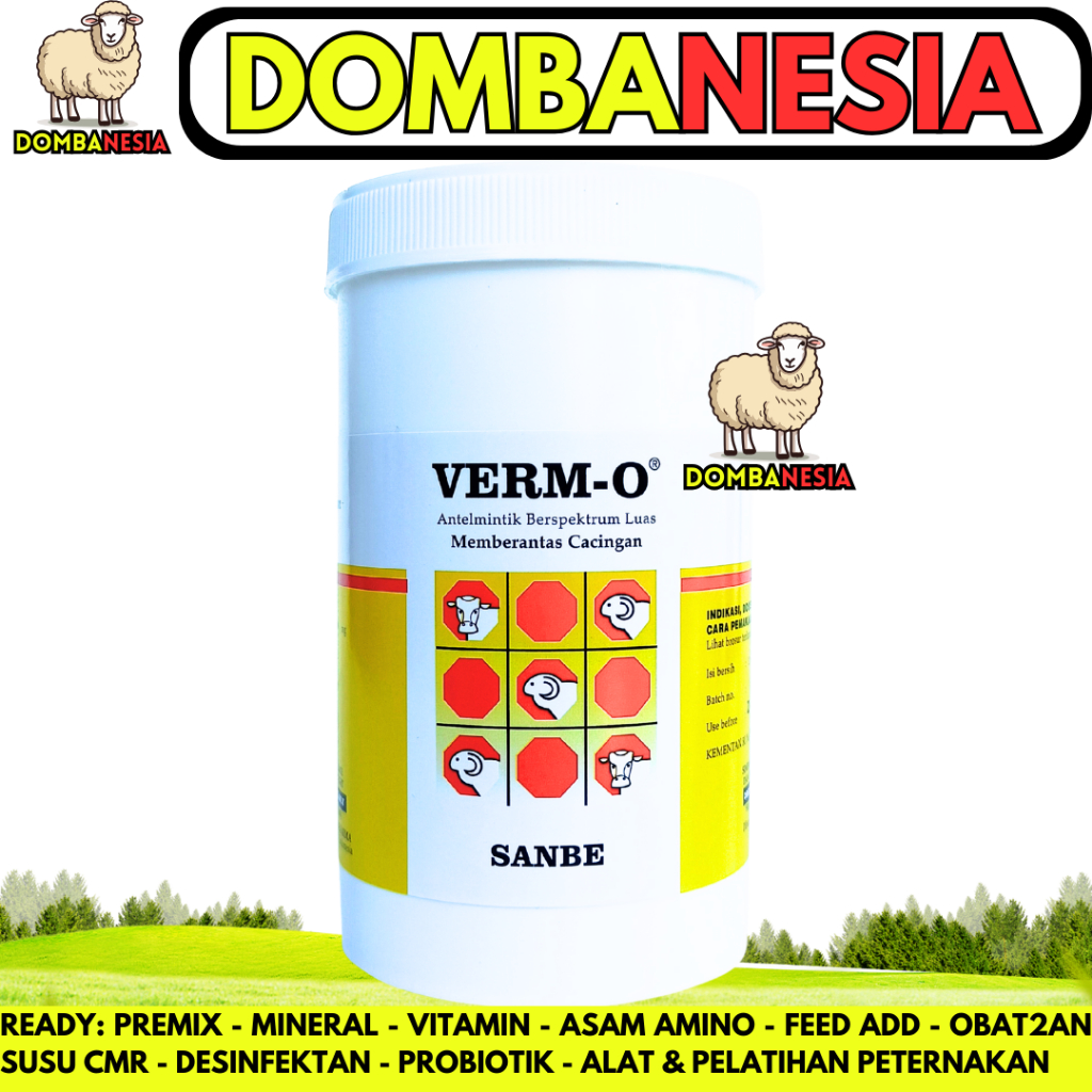 VERM O 12 BOLUS (1 TOPLES KECIL) SANBE - Obat Cacing Ampuh untuk Sapi Kerbau Kuda Spektrum Luas