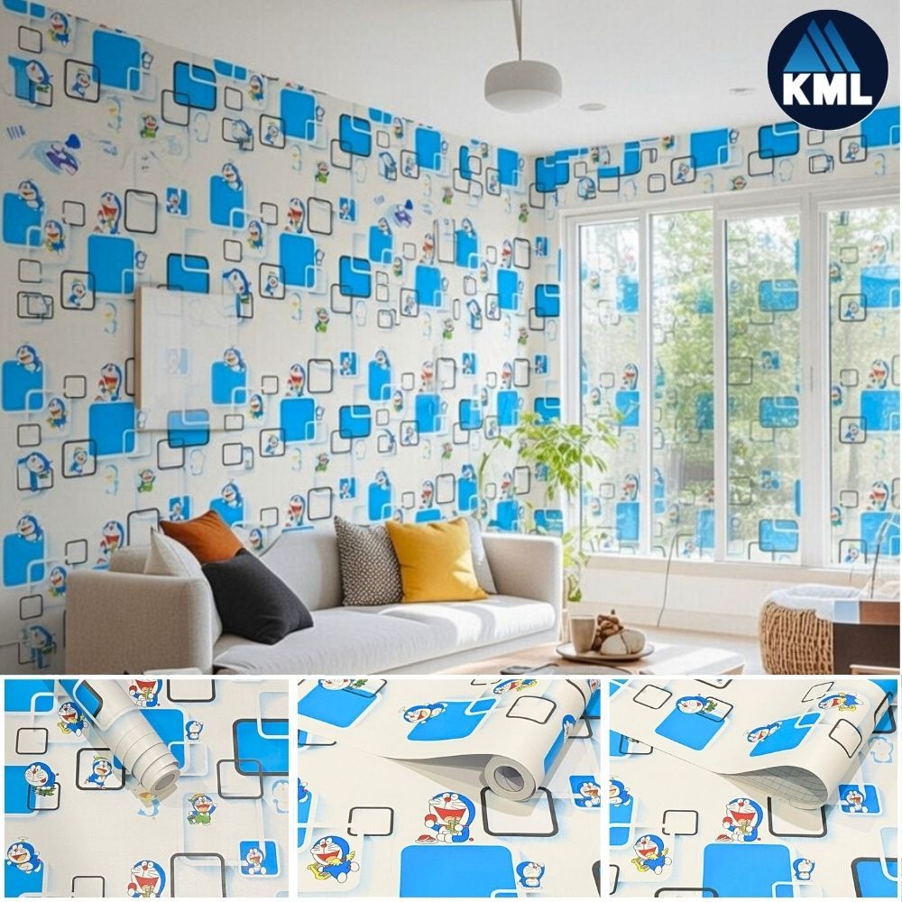 Wallpaper Dinding / Wallpaper Sticker DORAEMON 3D