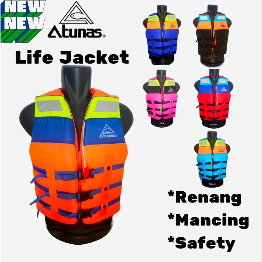 pelampung renang atunas, rompi pelampung, baju pelampung renang dewasa dan anak anak