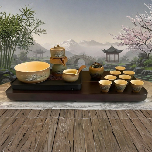 Hé Míng Tea Set – Set Teh Keramik Klasik Premium