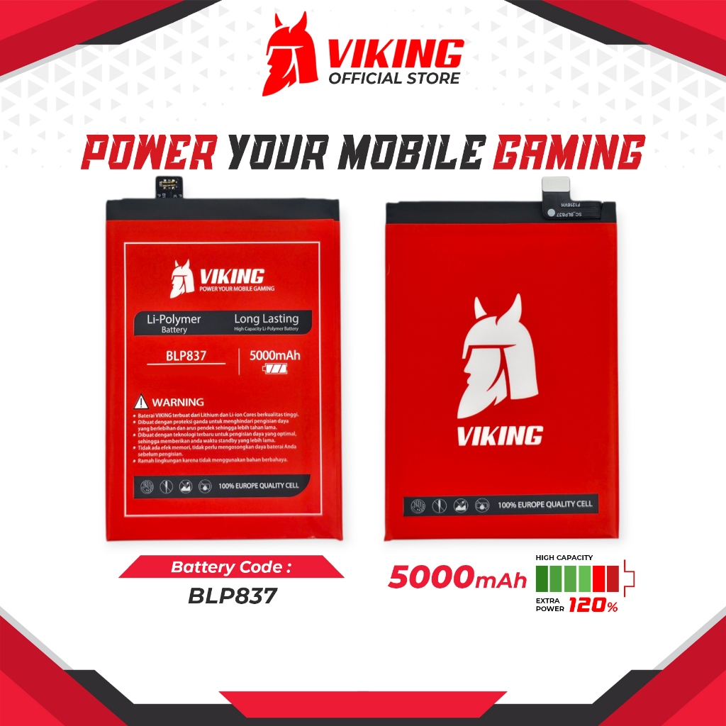 VIKING Baterai BLP837 Double Power for Realme 8 Pro Batre Batrai Battery BLP 837 HP Handphone Ori Or