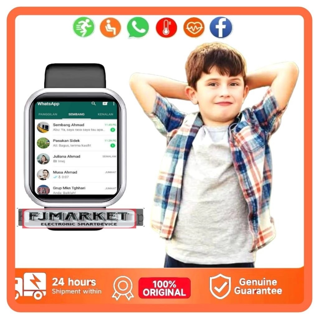 JAM TANGAN HP ANDROID ANAK SMARTWATCH IMOO 4G BISA WA Y68 D20 T500  ANTI AIR TELFON PESAN JAM ANDROI