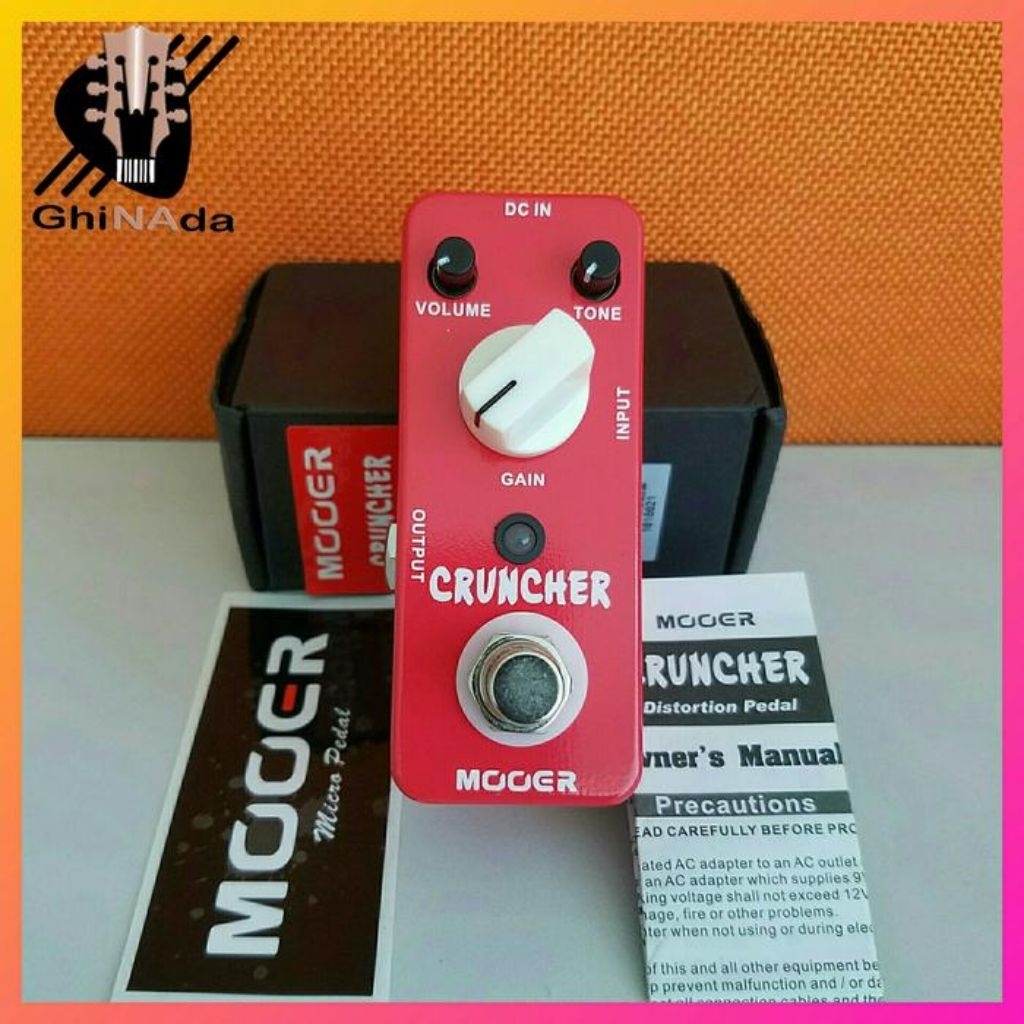 MOOER CRUNCHER Distortion High Gain Efek Pedal
