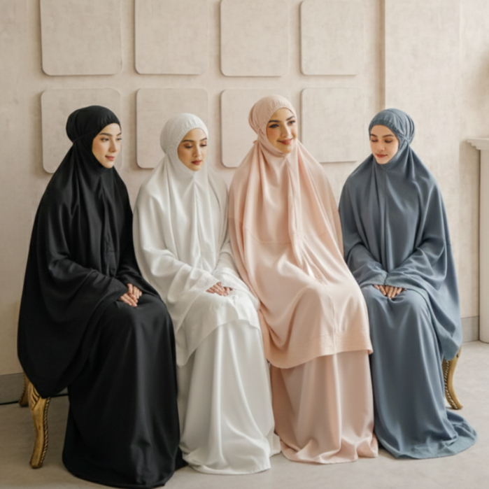 Mukena Syar'i Siti Khadijah - Mukena Penutup Dagu