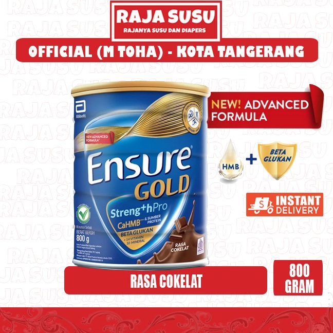 ENSURE  GOLD COKLAT 800GR - RAJA SUSU
