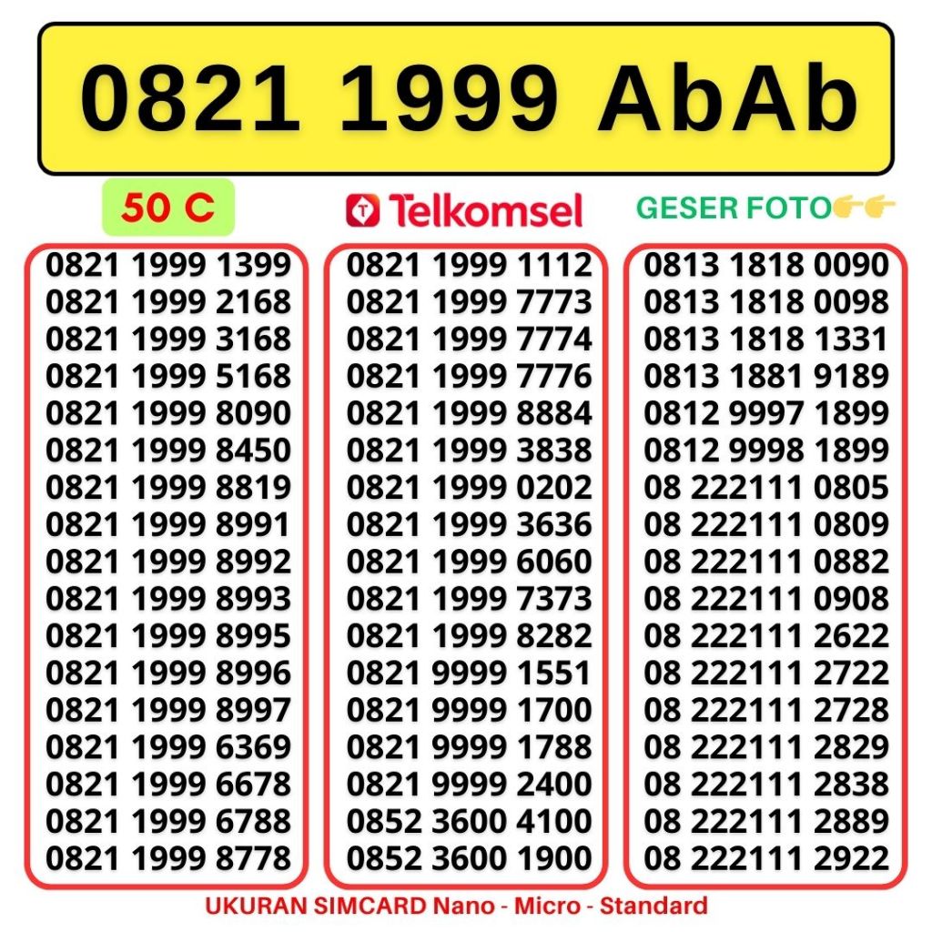 SIMPATI Kartu Perdana Baru 4G 5G Chip 3in1 No Can Simpati Cantik Garansi 1 Bulan NOMOR CANTIK SIMPAT