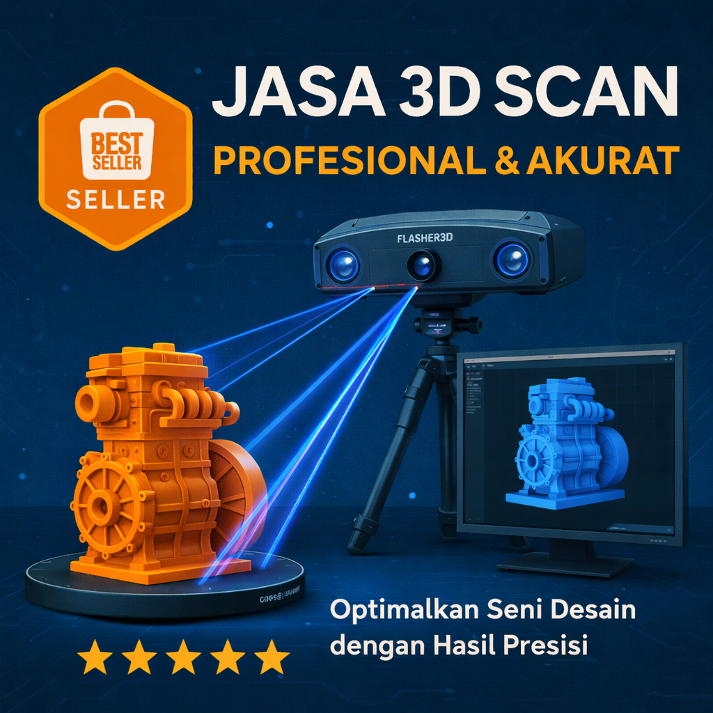 Jasa 3D Scan [PEKANBARU] STEP/STL/IGES