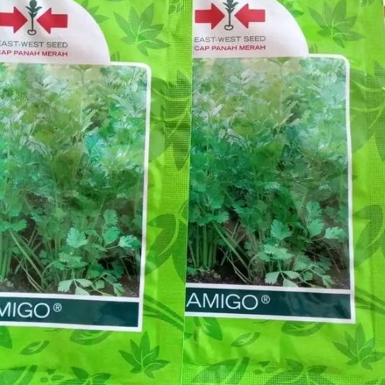 10.000 Butir Benih Seledri Amigo Cap Panah Merah - Anakan Banyak, Daun Hijau Muda, Tanaman Tegak