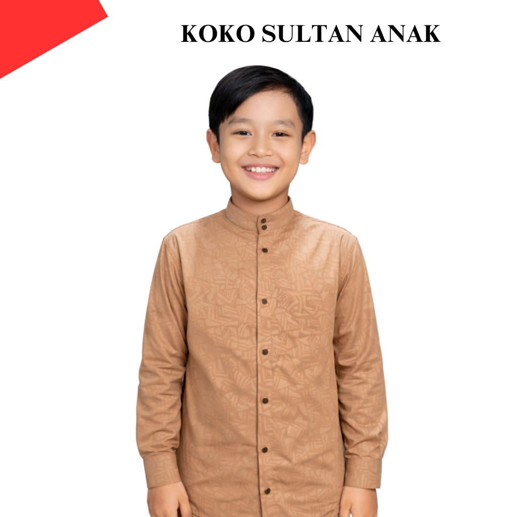 KOKO SULTAN ANAK Baju Koko Wolfis Embos Motif Embos Hitam Putih Coksu Navy