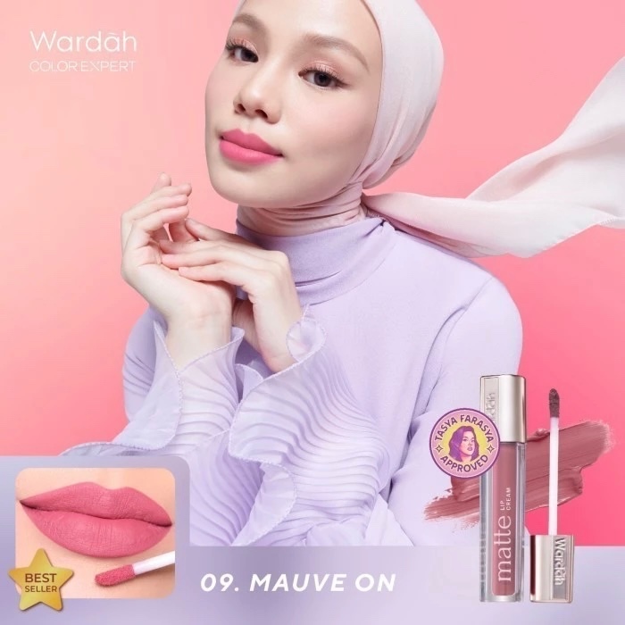 Wardah Exclusive Matte Lip Cream 09 Mauve On 4g