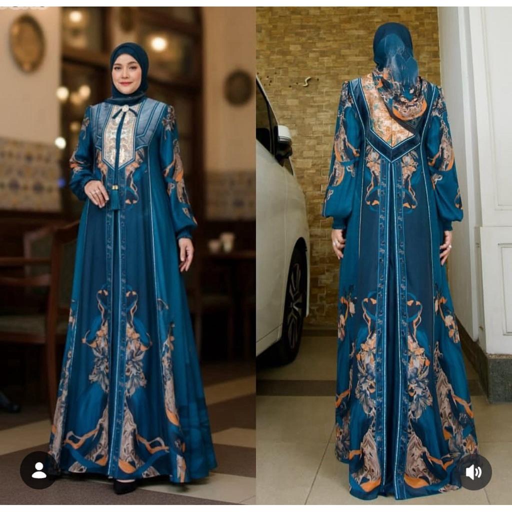 Gamis syari brand eles Lina sukijo set syari new premium Eles
