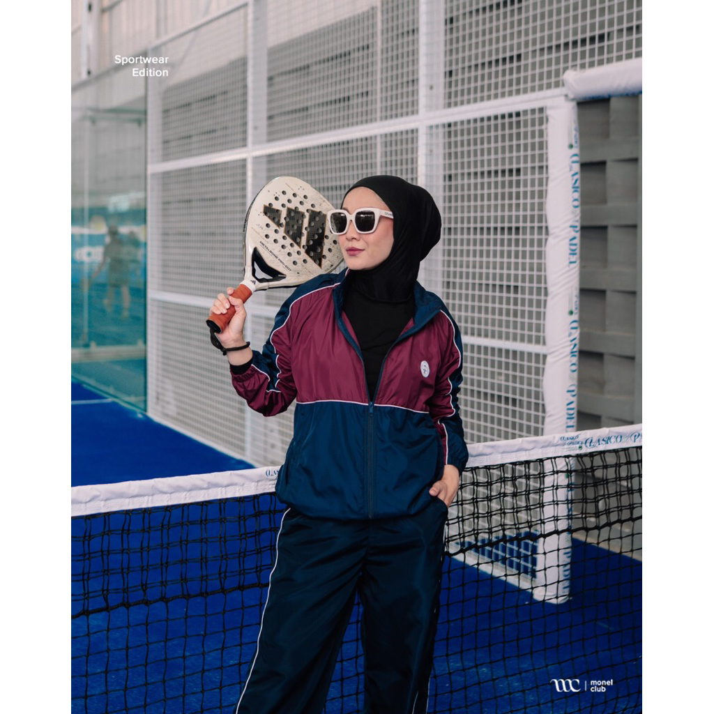Jaket Avelyn Sport set Jacket Terbaru By Monel Bahan Parasute Premium Wanita