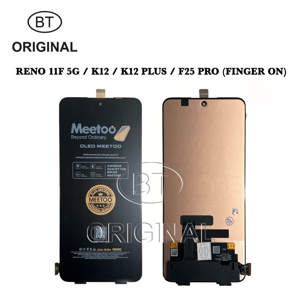 LCD FOR OPPO K12 - K12 PLUS - F25 PRO - RENO 11F 5G OLED - FINGERPRINT ON - ORIGINAL MEETOO