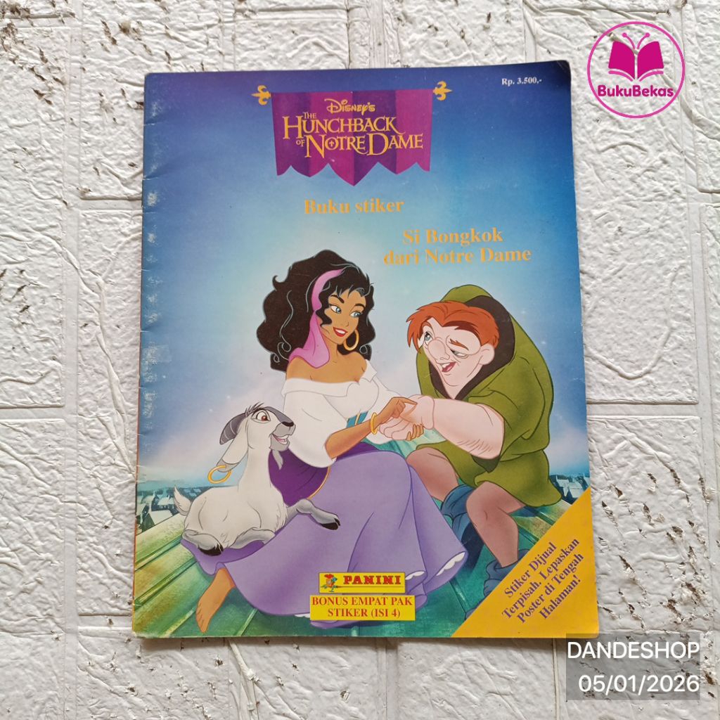 Disney's The Hunchback of Notre Dame - Buku Stiker Panini Si Bongkok dari Notre dame