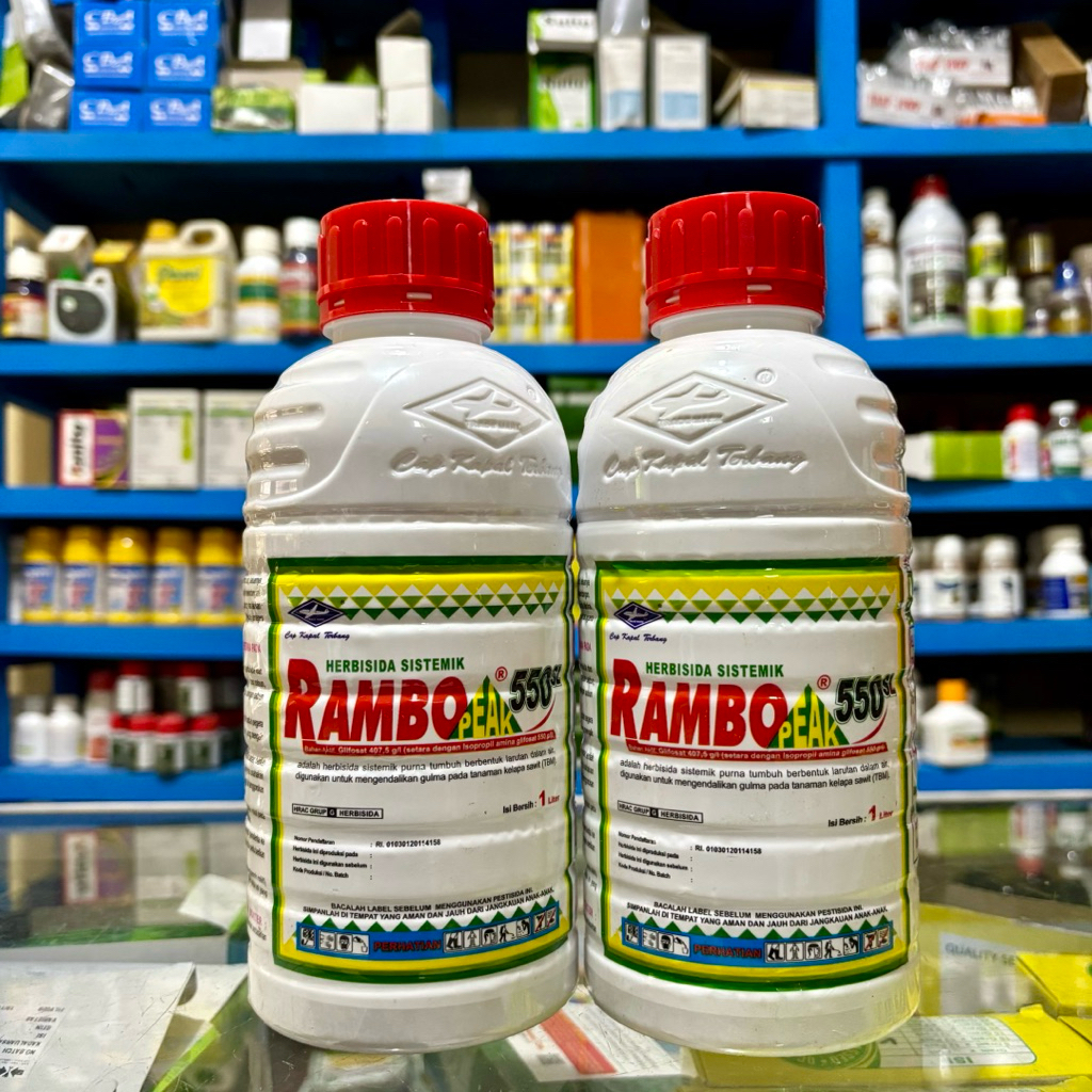 Herbisida RAMBO PEAK 550SL 1 Liter - Rambo Peak Herbisida Sistemik Pembasmi Rumput Membandel