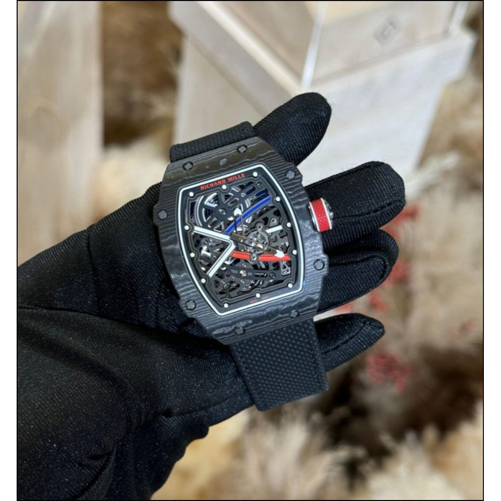 JAM TANGAN RM67-02 CARBON BLACK SEBASTIAN SWISS AUTOMATIC