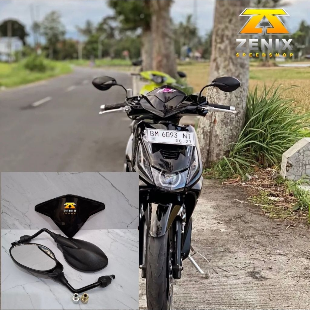 Visor Beat Karbu Mini Plus Spion X1 Universal