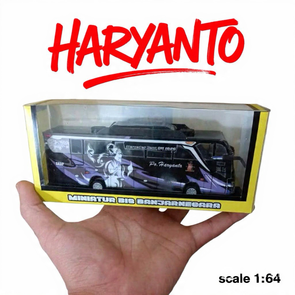 Miniatur Bis Hr Ungu MHD Skala 1 : 64 ( Skala Hot Wheels )