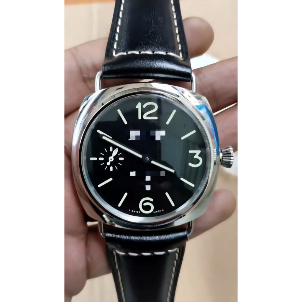 jam tangan keren model bulat PAM TIER 5 SWISS VSF FACTORY best 1:1 Radiomir Black Seal Logo 45MM, bl