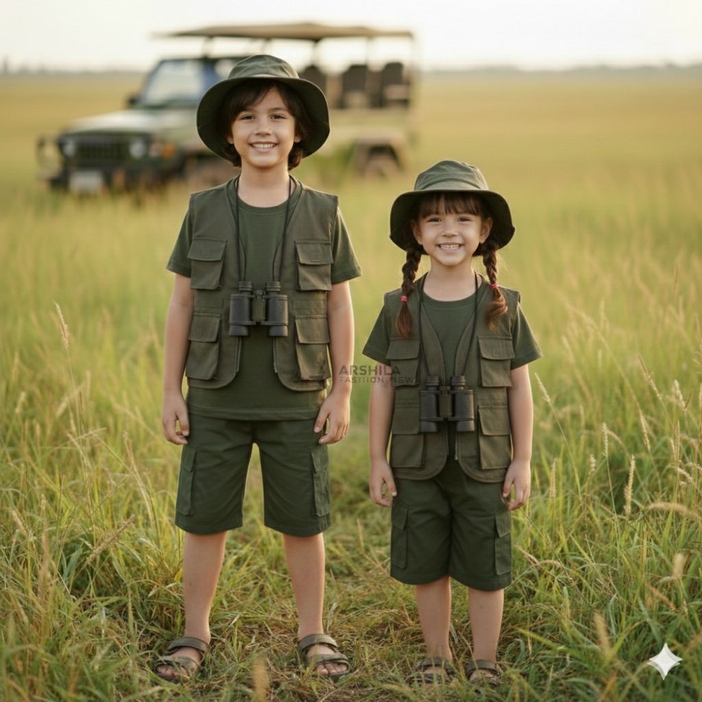 Setelan Baju Safari Anak/Safari Set Zoo/Paket Baju Safari