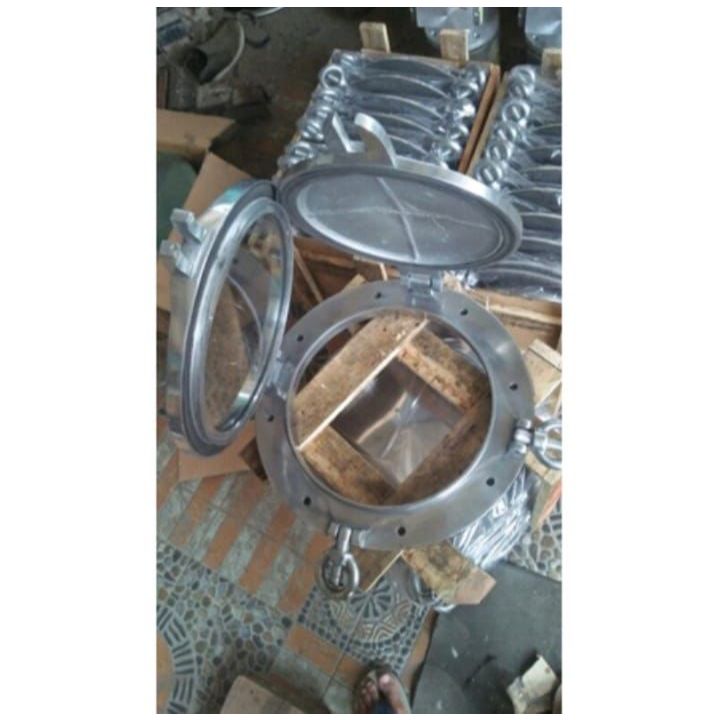 Jendela Kapal Bulat Aluminium Pintu Buka Dua