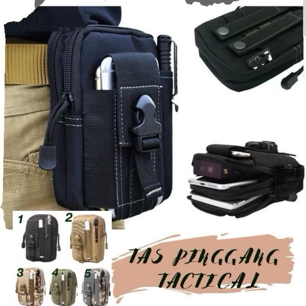 Tas Tactical Pinggang Pria Import Original Dompet Hp Pinggang Army Tas Sabuk Outdoor Gear - Importe 