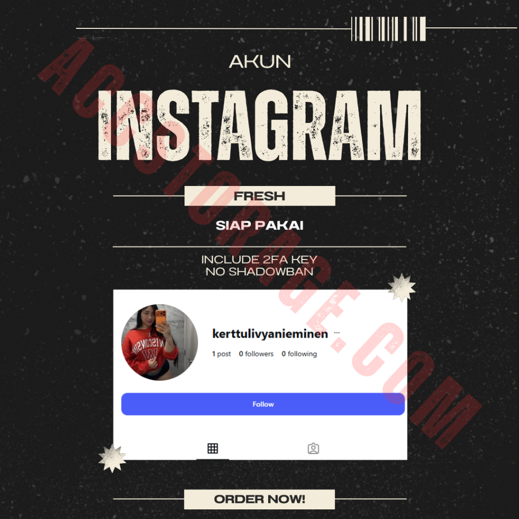 Akun Instagram (IG) Fresh (Kosongan , Polosan) 2FA No Shadow Ban ( High Quality )
