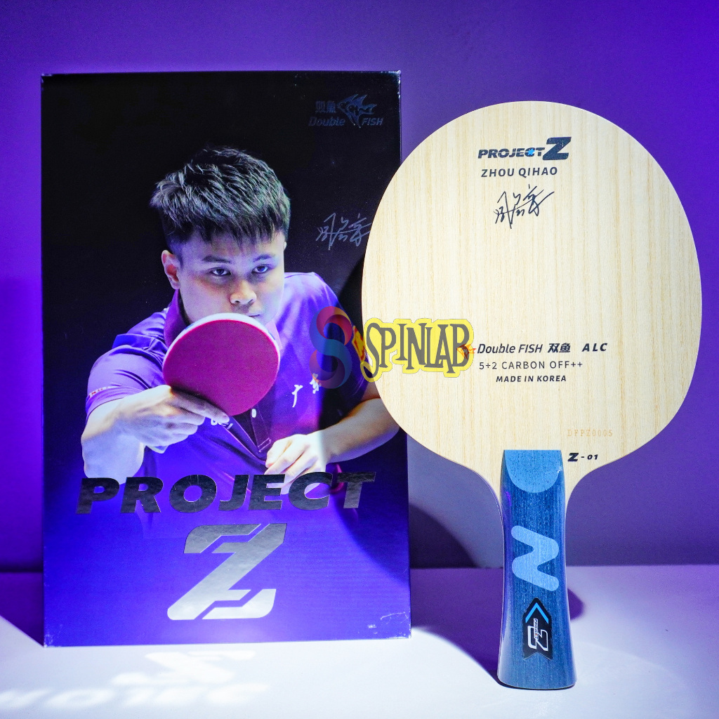 DOUBLE FISH Zhou Qihao Project Z ALC | Kayu Blade Pingpong Tenis Meja Carbon