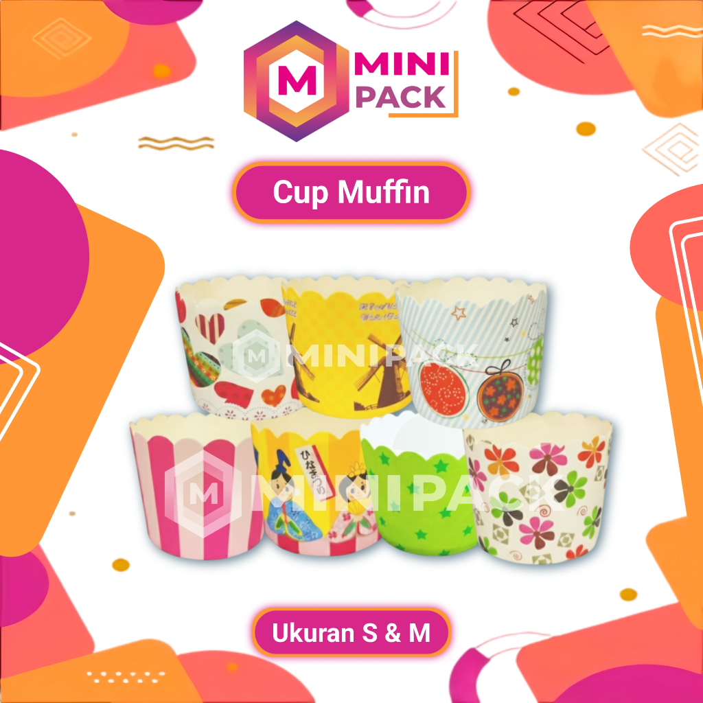 Cup Muffin S M Wadah Kertas Cake Kue Bolu Paper Cake Alas Cup Mufin Motif Bunga Color Full Corfull K