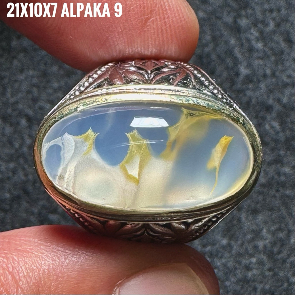 Cincin Batu Akik Natural Lafadz Allah (Asli Alam)