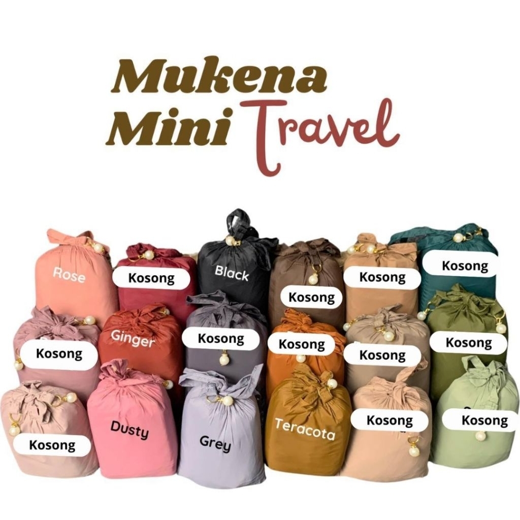 Mukena Mini Traveling - Mukena Mini Parasut - Mukena Polos