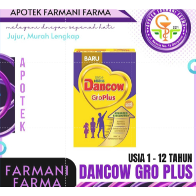SUSU DANCOW GROPLUS RASA VANILA 400 GR (USIA 1 TH KEATAS)/ SUSU PERTUMBUHAN ANAK/SUSU PRA SEKOLAH/SU