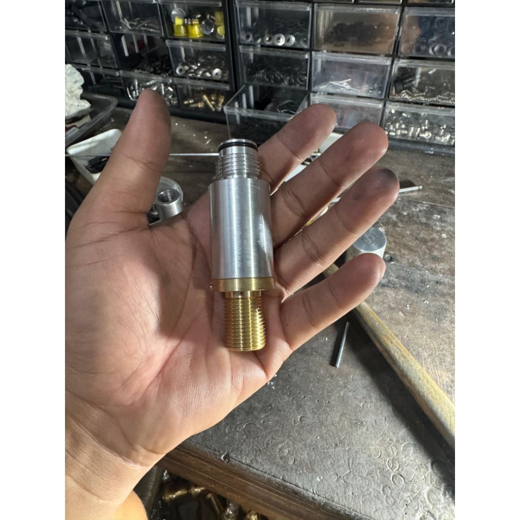 knock down non regulator drat ke Chamber g1/2 ke tabung m18x1,5