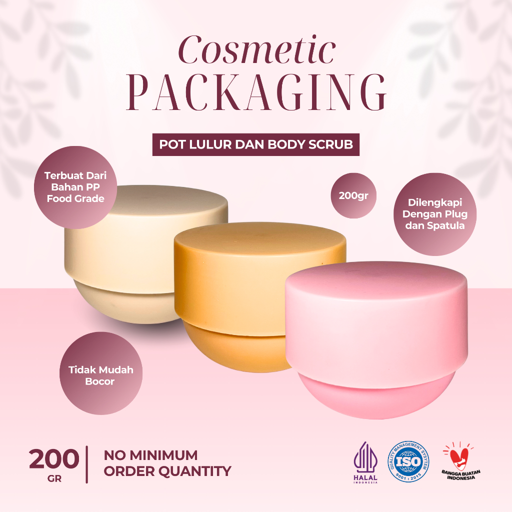 POT LULUR 200GR/ POT SCRUB/ POT POMADE/ POT HAIRMASK/ POT REFILL