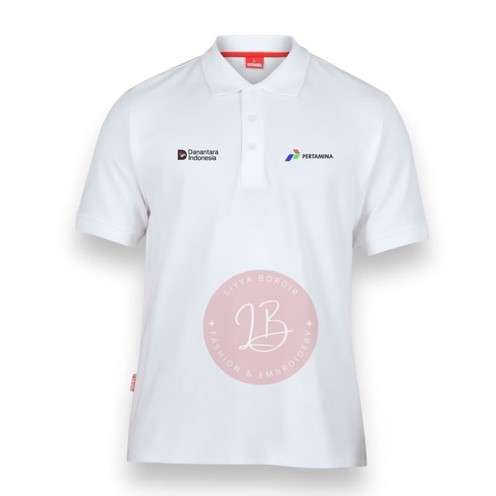 Kaos Kerah Danatara Pertamina Seragam Pertamina Bordir Komputer Lengan Pendek Kaos Polo