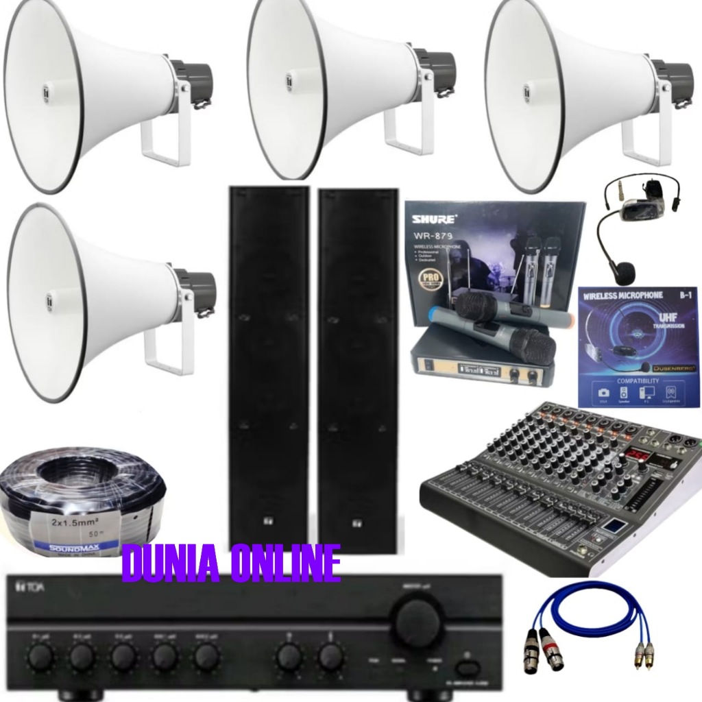 PAKET TOA AMPLI MASJID DAN MUSHOLA PAKET SUARA LANTANG PAKET SPEAKER TOA ZS603CB