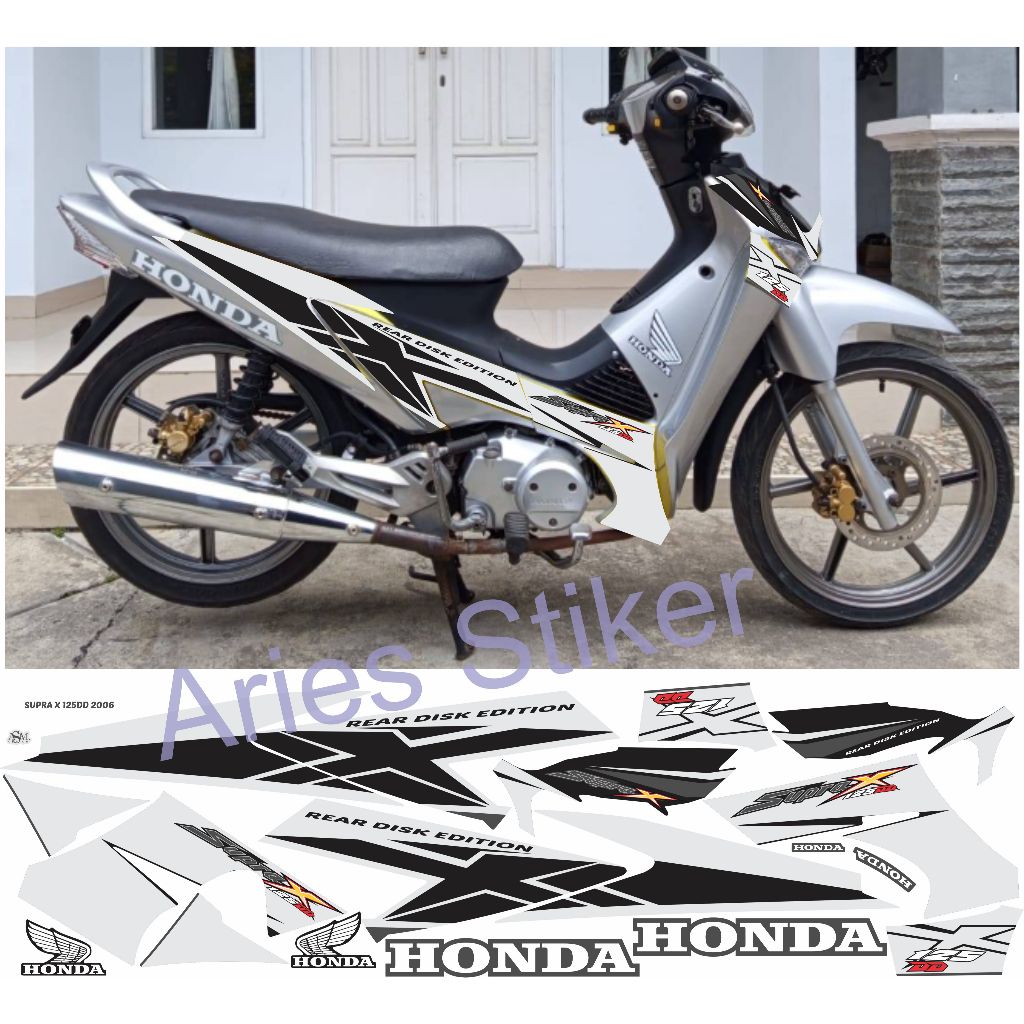 striping stiker supra x 125dd 2006 sporty