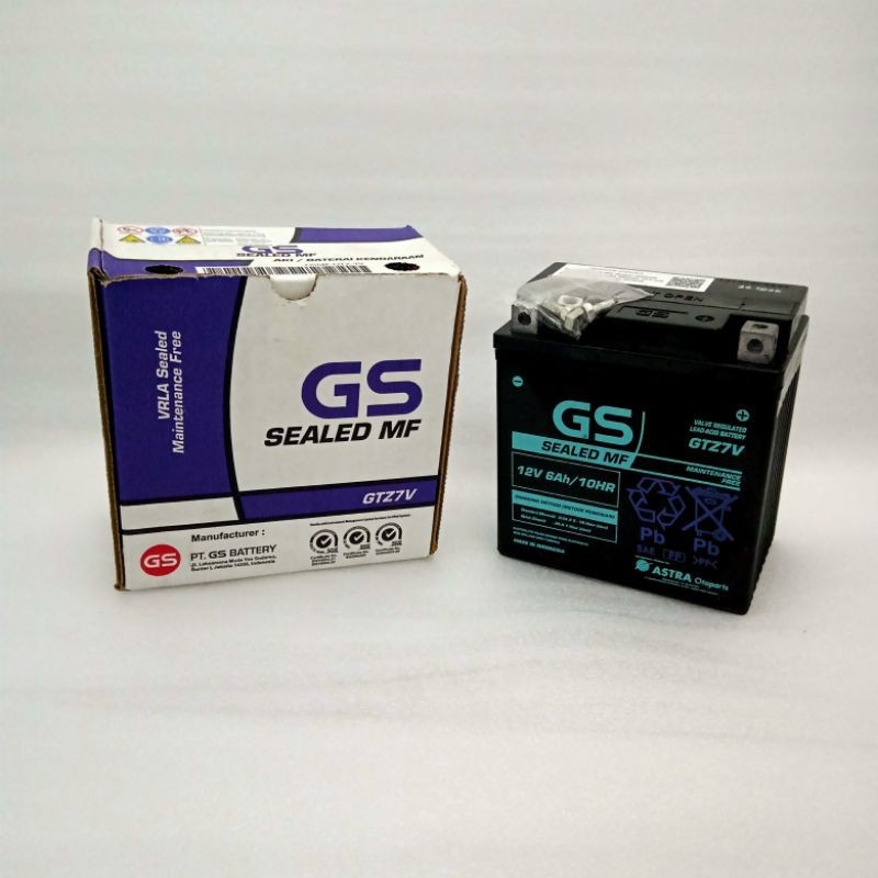 Original GS ASTRA AKI GTZ-7V untuk motor Yamaha Nmax 155, Aerox ABS, Lexi . vespa sprint, primavera,