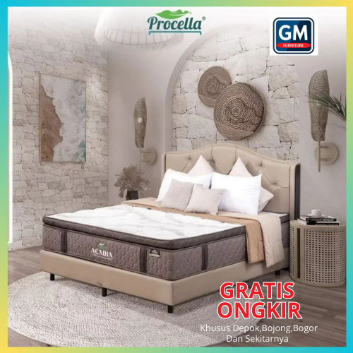 Procella SET Spring Bed - Matras Spring Pocket Plush Top Comfort ACADIA PROCELLA SpringBed Pocket AC