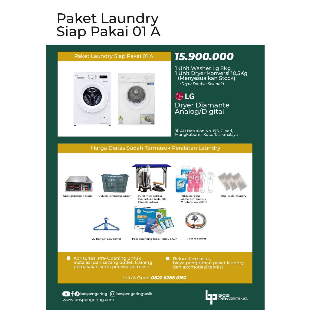Paket Usaha Laundry Kiloan Siap Pakai 01 A DP 40%