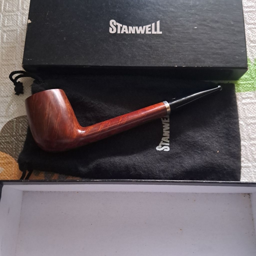 STANWELL Sterling 56 Pipa Briar Estate Pipe Cangklong Kayu Antik
