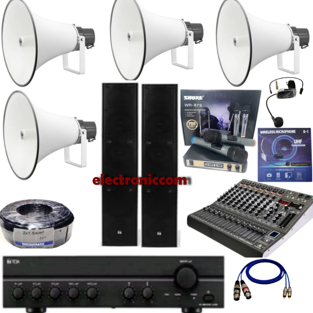 PAKET TOA AMPLI MASJID DAN MUSHOLA PAKET SUARA LANTANG PAKET SPEAKER TOA ZS603CB