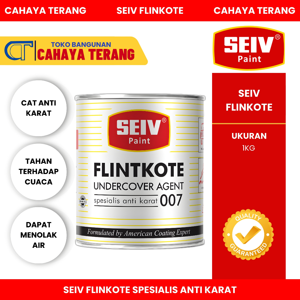 SEIV FLINTKOTE 1 KG CAT DASAR ANTI KARAT / FLINKOTE ANTI KARAT MOBIL
