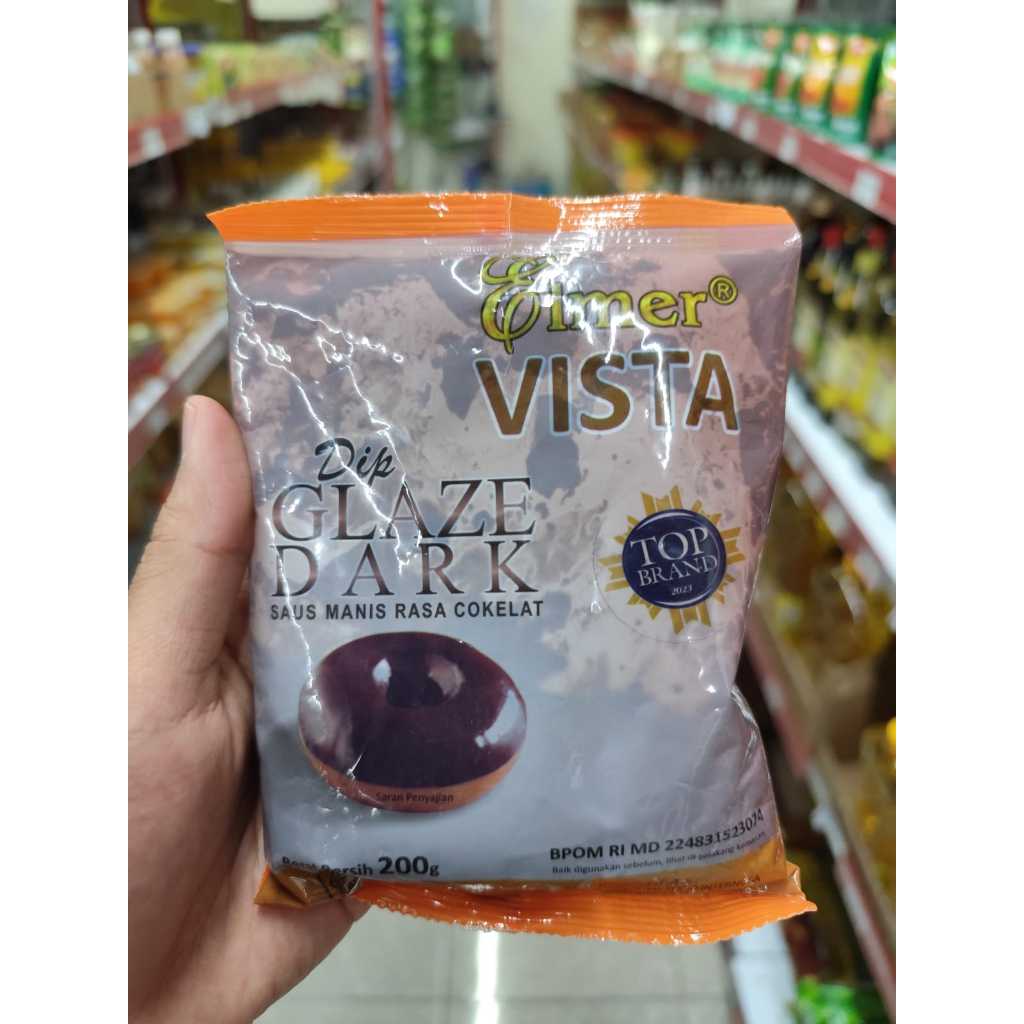ELMER DIP GLAZE DARK CHOCOLATE VISTA 200GR | ELMER DIP GLAZE TARO 200GR
