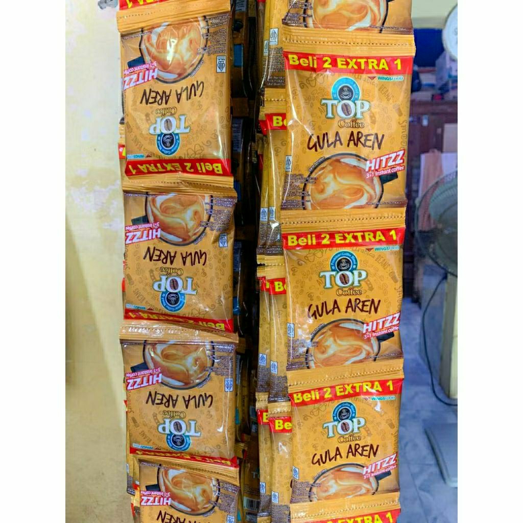 TOP KOPI GULA AREN BELI 2 GRATIS 1 | 1 renceng isi 15 sachet (22g)