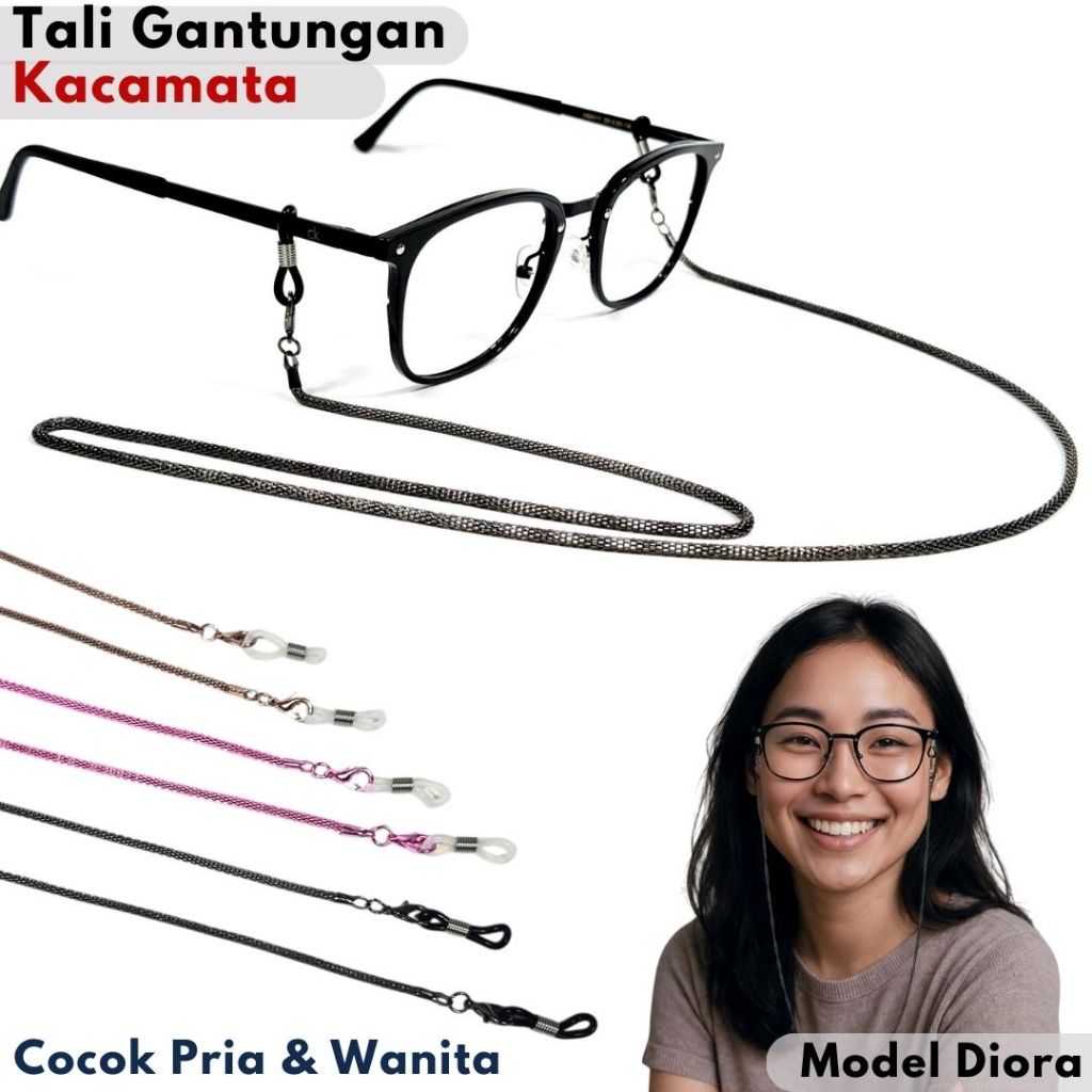 Tali Rantai Kacamata Masker Strap Kacamata Titanium Anti Jatuh Pria Wanita Premium Quality Fashion L