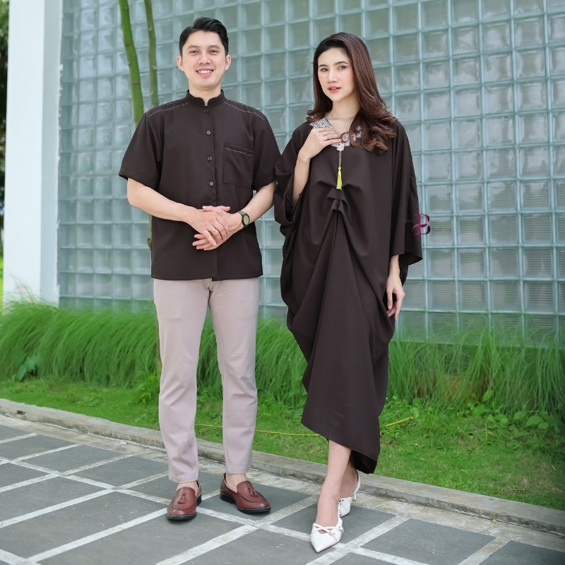 Beautyhijab - HANIA Kaftan koko couple lebaran 2026 baju idul fitri mewah simple remaja dewasa