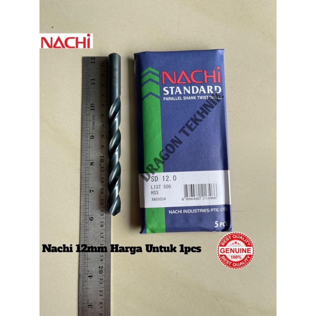 Nachi 12MM Mata Bor Besi HSS-Nachi Mata Bor Besi HSS 12MM